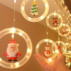 Luz de Natal LED Colorida do Papai Noel para Janela com USB