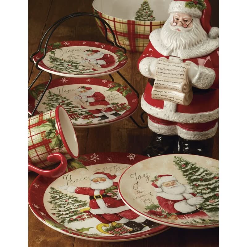 Conjunto de Louça de Natal Holiday Wishes – 16 Peças