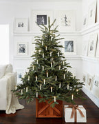Árvore de Natal European Fir com Galhos Articulados, Suporte Metálico e Micro LEDs Embutidos