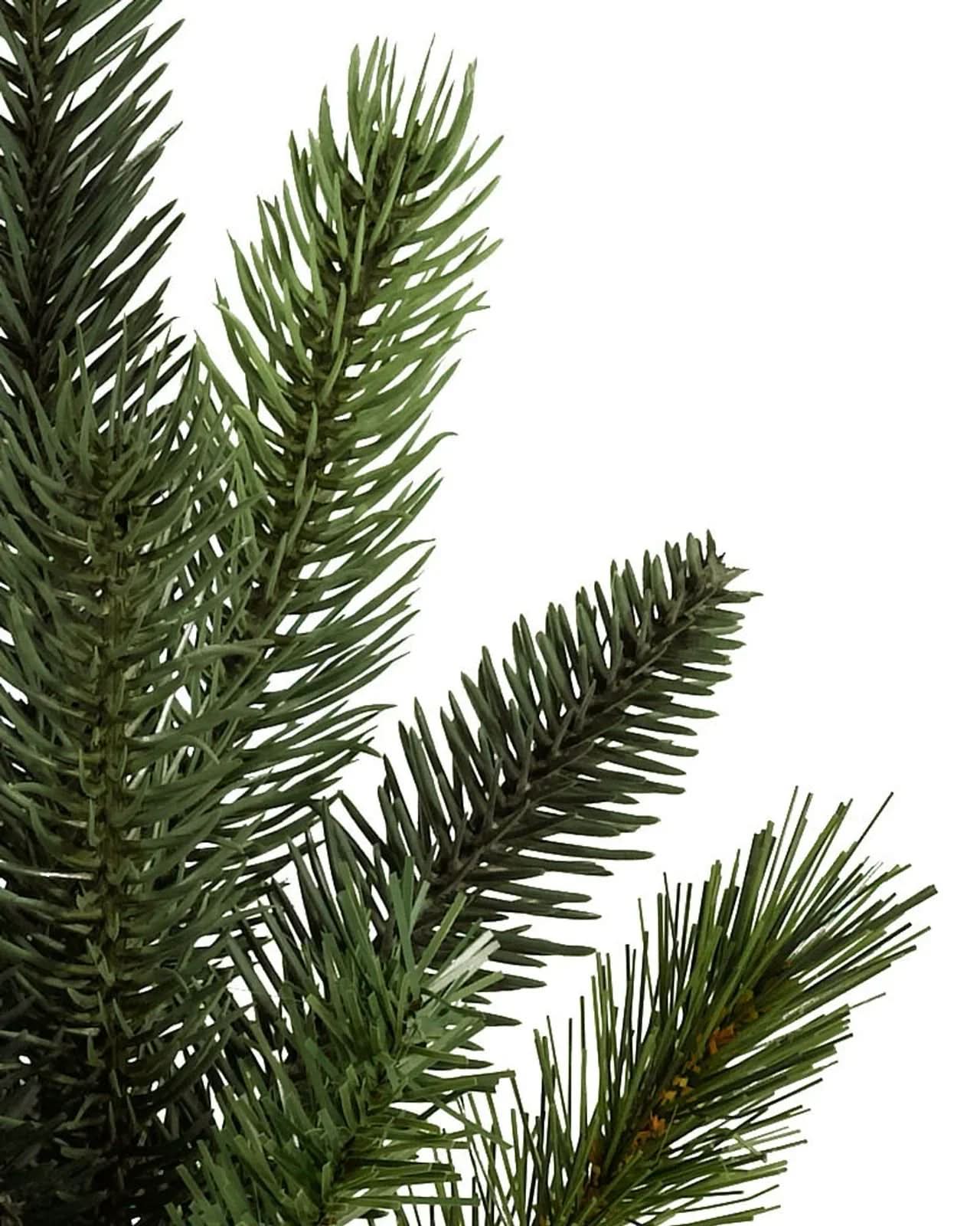 Árvore de Natal California Baby Redwood com Galhos Articulados, Suporte Metálico e Micro LEDs Embutidos