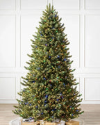 Árvore de Natal Fir com Galhos Articulados, Suporte Metálico e Micro LEDs Coloridos Embutidos